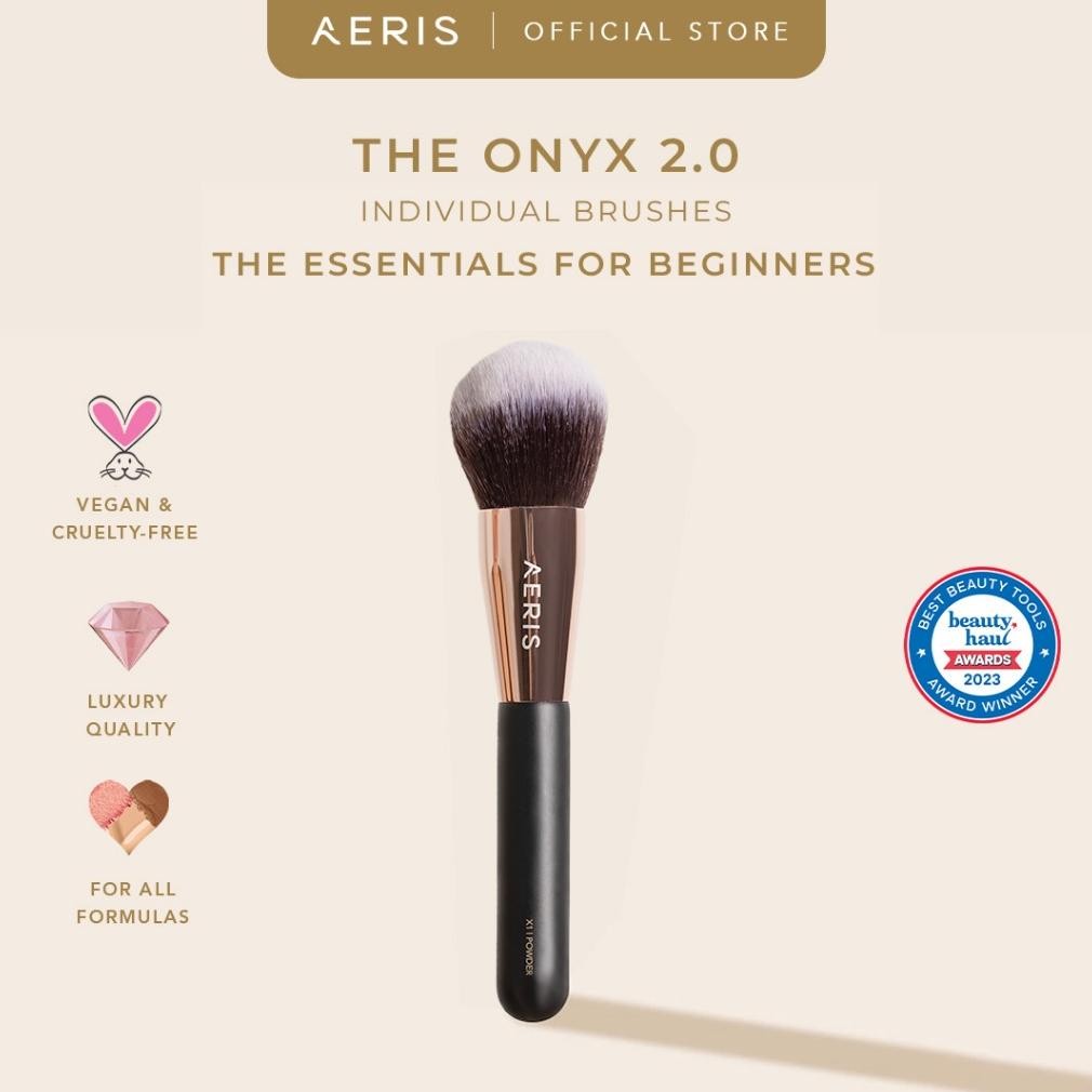 

baru aeris beaut the onyx 2.0 single brush - kuas makeup lembut premium untuk pemula