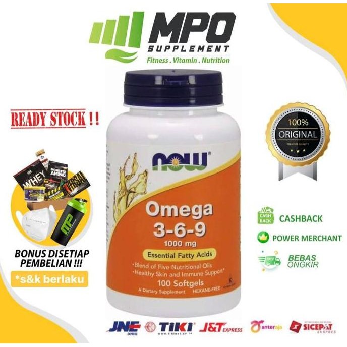 TERLARIS - NOW Foods Omega 3-6-9 1000 mg NOW Foods Omega 369 1000mg (100softgels)