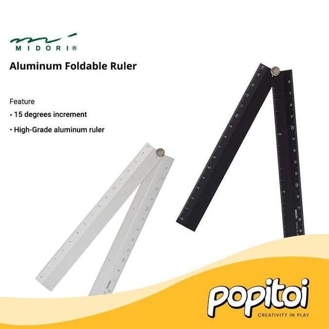 

MIDORI Aluminum Foldable Ruler 15-30 cm