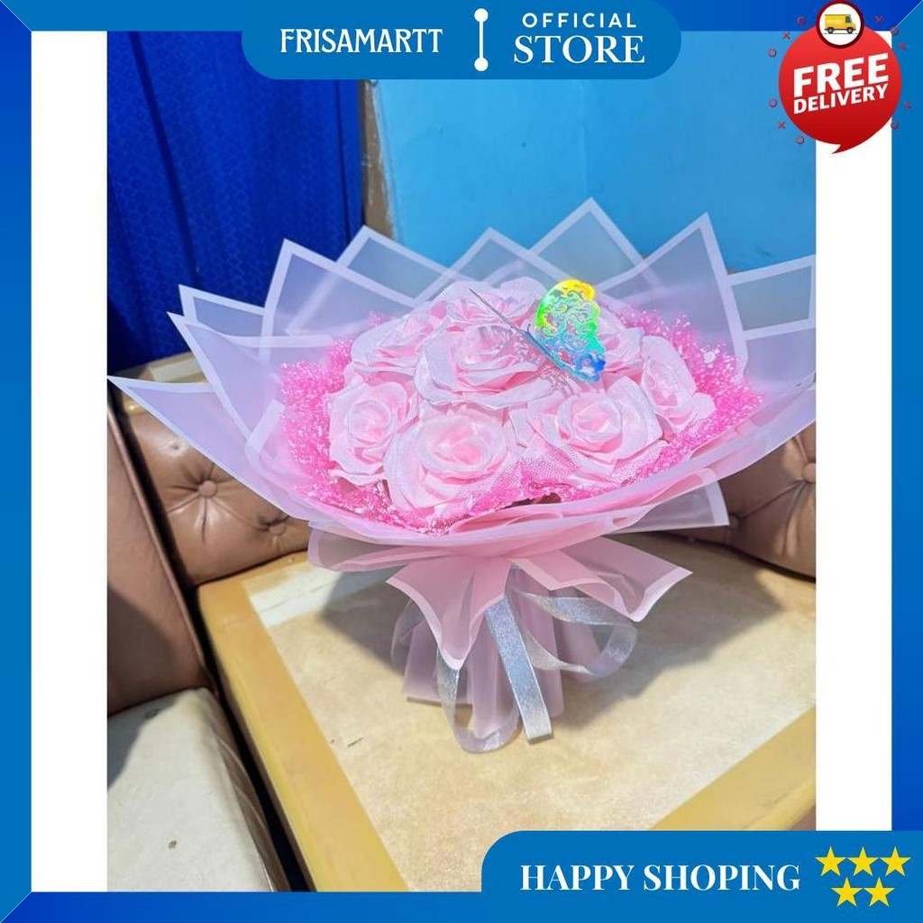 

Bunga Pita Satin Pink 7 Tangkai Bunga Buket Bunga Pita Satin Buket Wisuda Ulangtahun Wisuda Gratis Ongkir