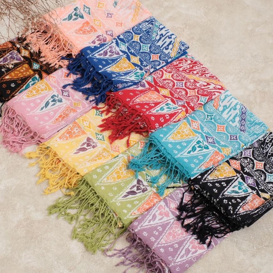Cod Selendang Batik Seno Kelir Pekalongan Meradelima Katun Paris Gfd-6