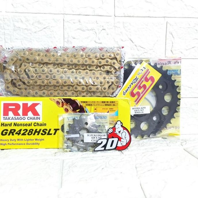 gear gir set sss 428 karisma supra x 125 blade rantai rk takasago