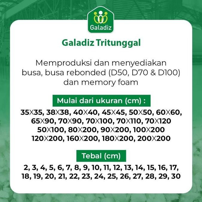new   Busa Rebonded / Rebonded Foam / Matras Density 50 Uk 180 x 200