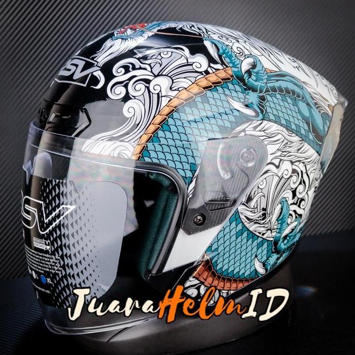 NEW RSV HELM NEW WINDTAIL 2.0 RYUJIN / WHITE BLUE / SINGLE VISOR