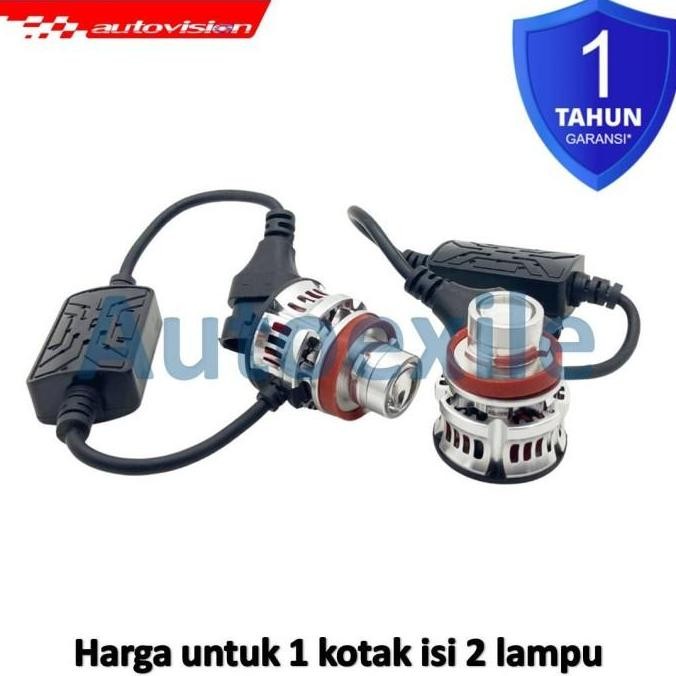 Autovision Laser Fog Light LED H8 H11 H16 Kuning Lampu Kabut Mobil