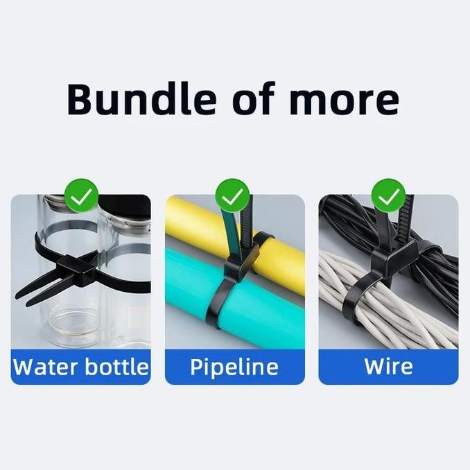 Murah 10Pcs/Set Cable Ties Plastik/Borgol Tangan Plastik Sekali Pakai/Borgol Plastik/Borgol Tangan  