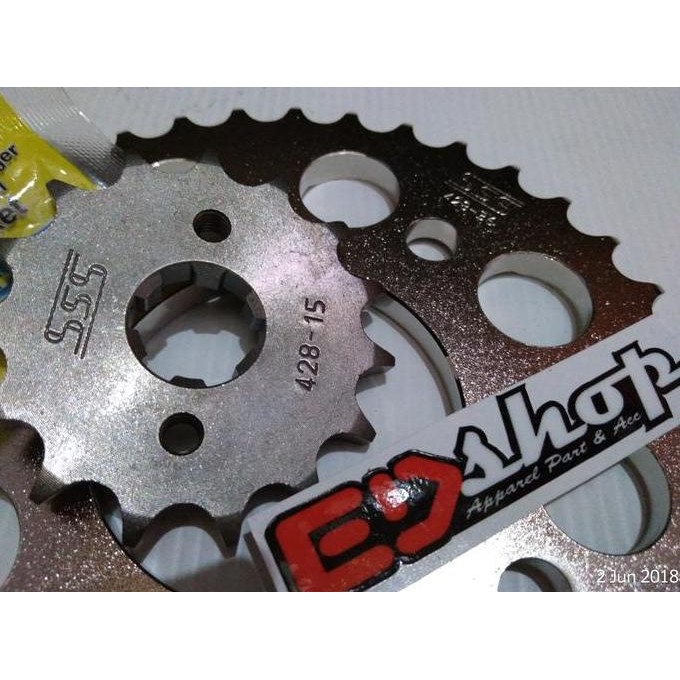 . Gear 428 SSS 35 UP DEPAN BLKG MEGAPRO GL PRO VERZA SONIC