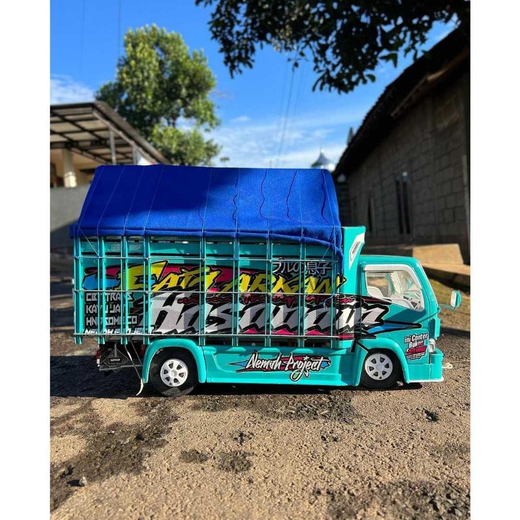 Mainan Truk Oleng Asli Ukuran Jumbo Kayu 30 Full Lampu Led Bonus Terpal Mainan Truk Oleng Asli Ukura