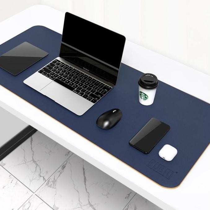 Triple W 120x60cm Leather Mousepad Desk Mat Mouse Pad Double Side [terbaik]