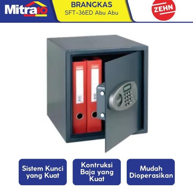 Zehn Sft-36Ed 380X350X360 Grey File Safe Brankas Penyimpan Barang