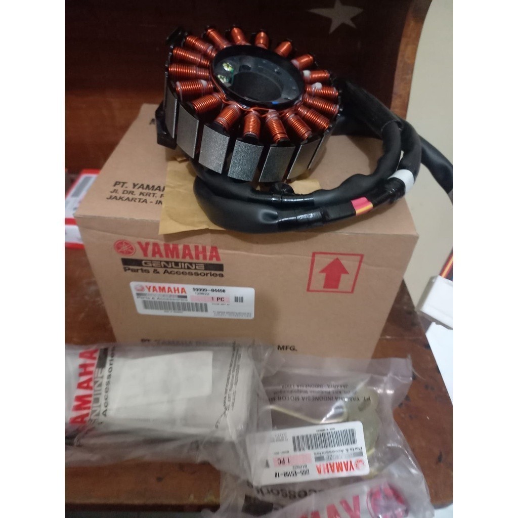 99999-04498 SPUL STATOR ASSY AEROX 155 LEXI 125 KABEL PANJANG (PENGGANTI B63-H1410-00) ORIGINAL YAMA