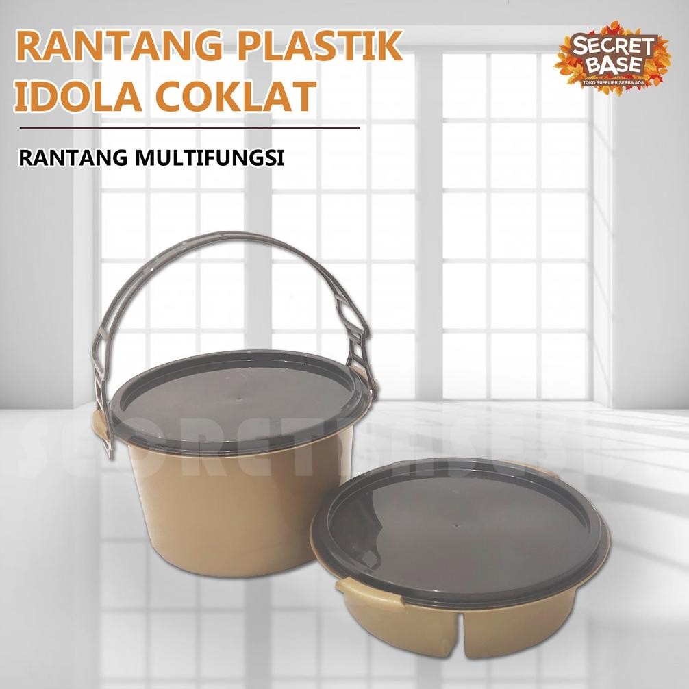 Rantang Hajatan Bulat - Wadah Tempat Makanan 2 Susun Plastik Bekal Bontot Piknik Picnic Sekat Handle