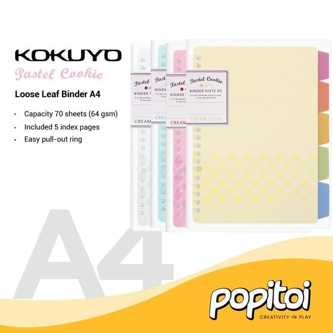 

BEBAS ONGKIR - Kokuyo Pastel Cookie Loose Leaf Binder A4 Notebook Folder