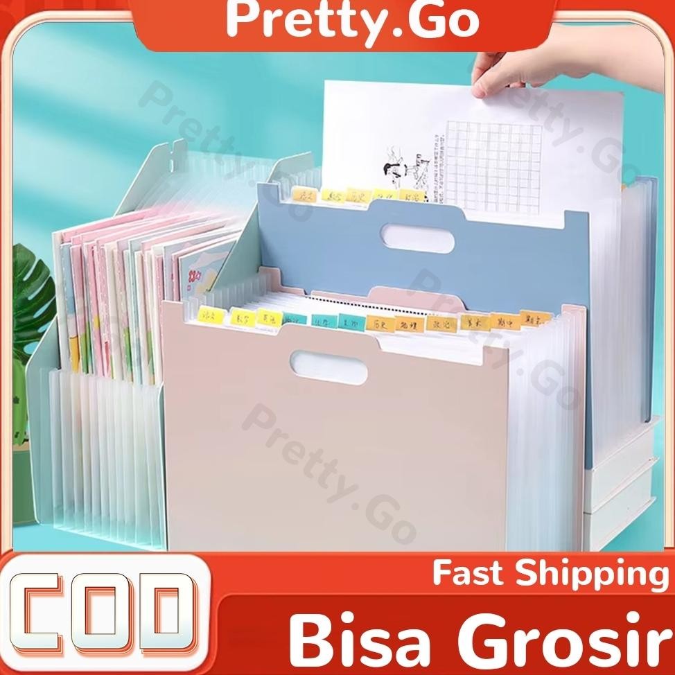 

TERLARIS Expanding File Bahan Tebal Standing File A4/ File Folder Document Bag/ Tas Dokumen File 13 Sekat Siap kirim