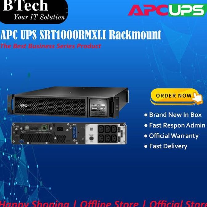 APC SRT1000RMXLI RACKMOUNT RAILKIT SMART UPS ONLINE 1000VA 1000WA 2YR ORIGINAL DAN TERPERCAYA