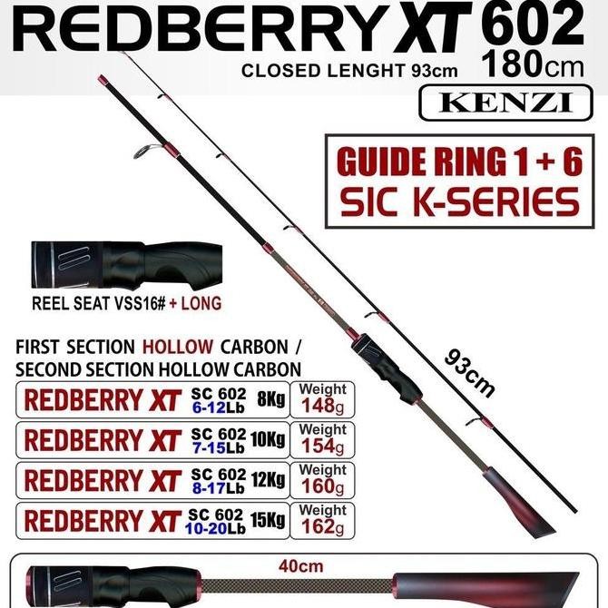 JORAN KENZI REDBERRY XT 602 6-12lbs 7-15lbs 8-17lbs 10-20lbs Spinning pancing