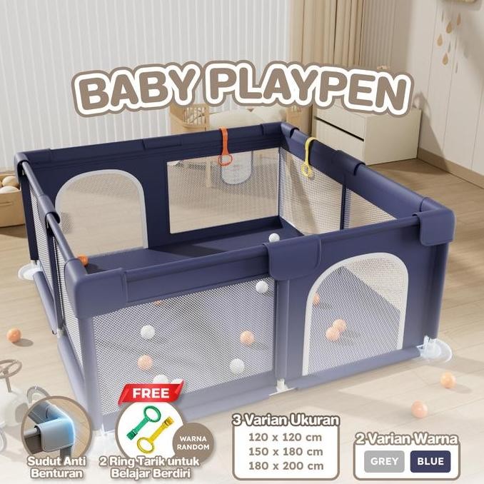 Lalamei Playpen Pagar Pengaman Bayi Tempat Bermain Anak Pagar Mainan Anak Pagar Bayi Kolam Main Anak