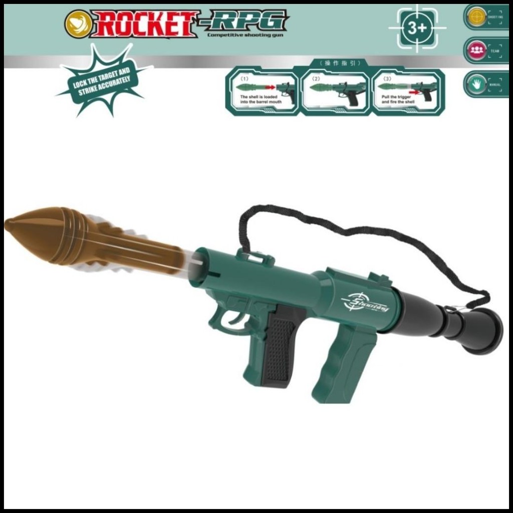 Ready Mainan Anak Rocket-Rpg Competitive Shooting Pt015-7 Mainan Tembakan Arah Anak Shoot Sports Roc