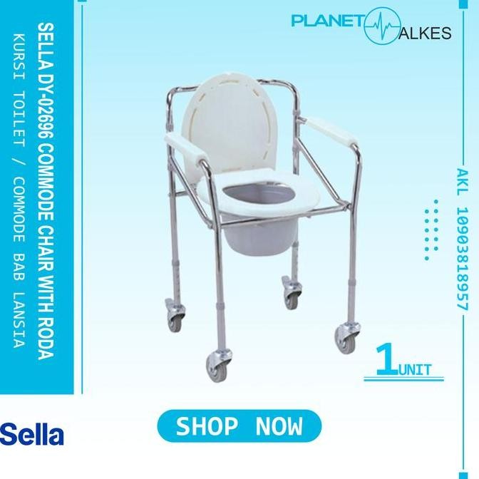 TERLARIS - COMMODE CHAIR SELLA  RODA - KURSI TOILET - KURSI BAB SELLA commode Chair / Kursi BAB