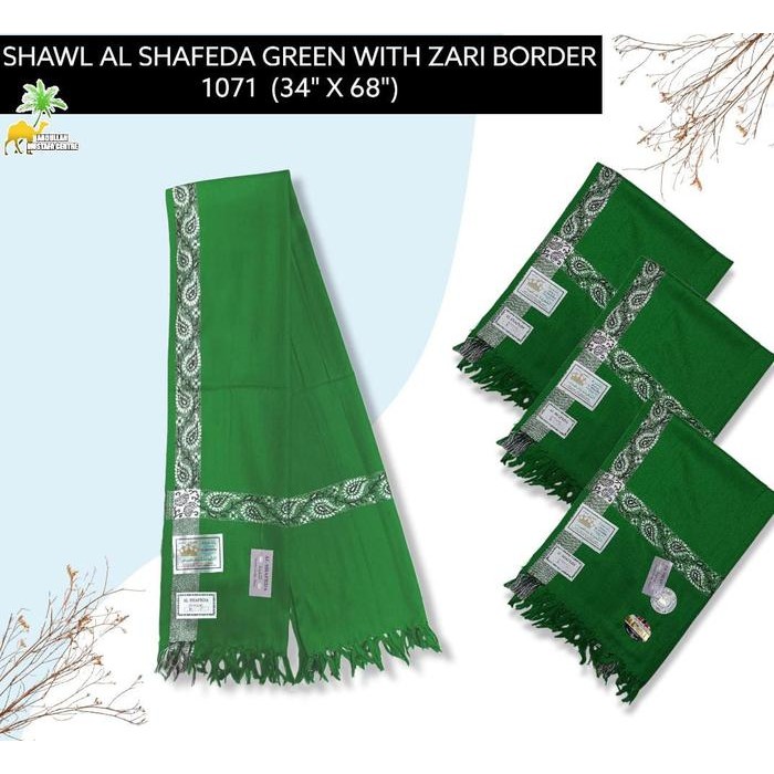 Sorban kashmiri hijau AL SHAFEDA/Shawl Kashmir Hijau AL SHAFEDA 1076F