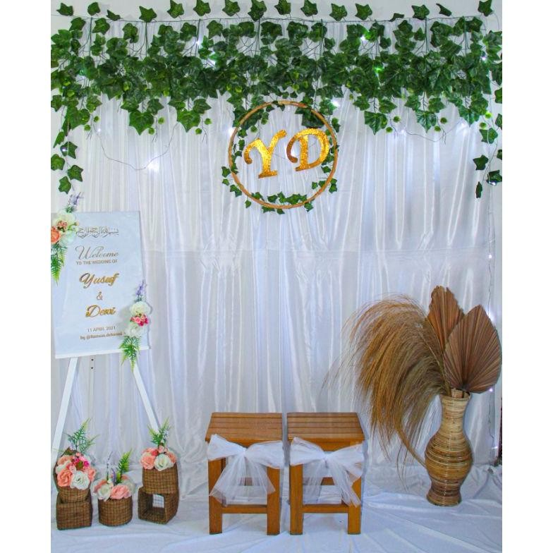 Paket Backdrop F Dekorasi Lamaran Aqiqah Akad Sederhana/ Photobooth Lamaran/ Wedding Photo