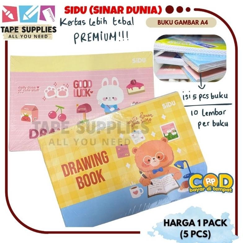 

Hj-45 Buku Gambar Sidu A4 / (1 Pak Isi 5 Buku) - Buku Gambar Lucu Karakter Hj-45