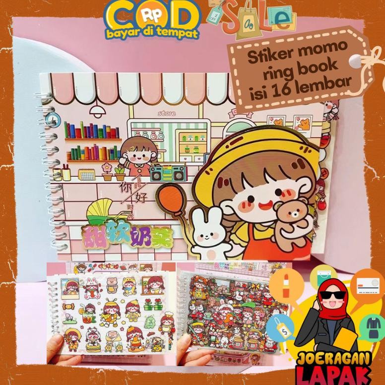 

Stiker Momo Book Ring Isi 16 Lembar Lucu Viral Tempel Baru