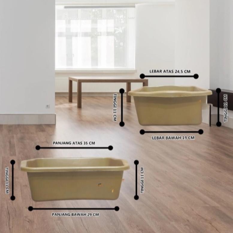 Bak Tahu Segi Baskom Kotak Litter Box Kucing Plastik Dapur Makanan Ember Hidroponik Tanaman Stok