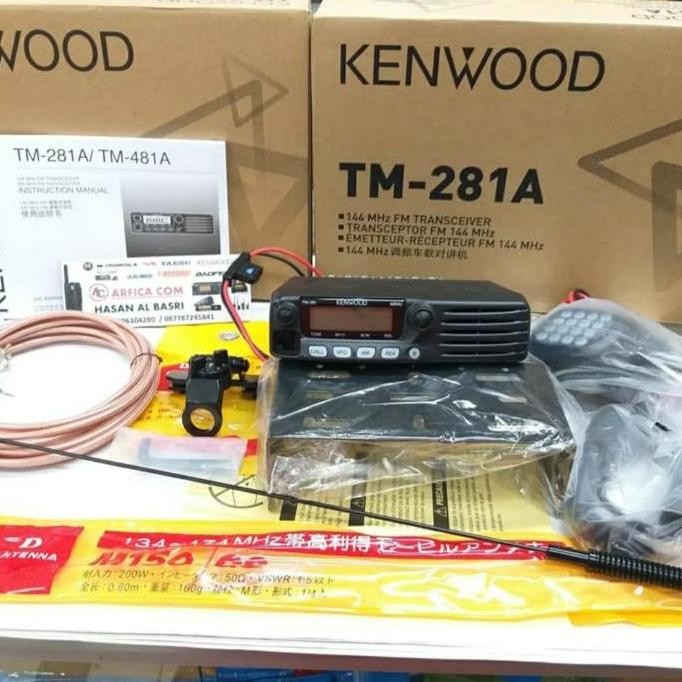 TERBARU - RIG KENWOOD TM 281 - RADIO RIG KENWOOD PAKET FULL SET ANTENA MOBIL