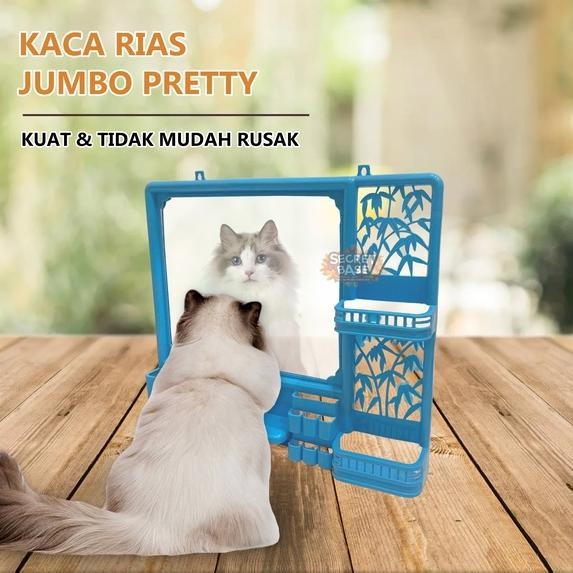 Kaca Rias - Cermin Gantung Tembok Dan Rak Plastik Dinding Makeup Kamar Mandi Kosmetik Mirror Stock