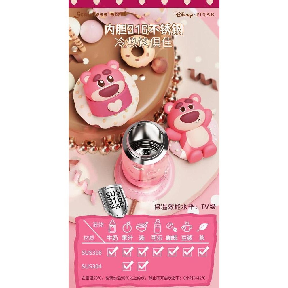 TERMOS BOTOL MINUM STAINLESS BOTOL ANAK KARAKTER 3D DISNEY LOTSO BUZZ