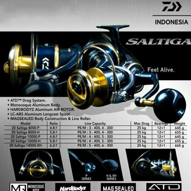 TERMURAH - Original Reel Daiwa Saltiga 14000XH - 8000P - 10000P - 10000H - 8000H
