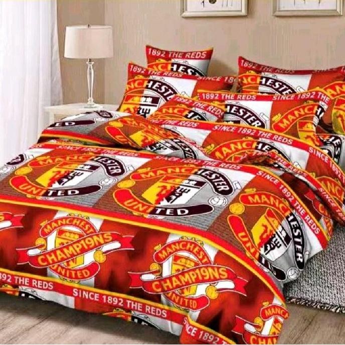 TERBARU - Bedcover set motif bola#bedcover bola Lembut Bantal Katun Sarung