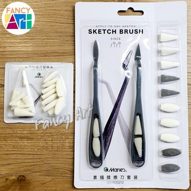 

Sale Maries Painting Blending Sketch Brush Wipe Knife Set+Refill