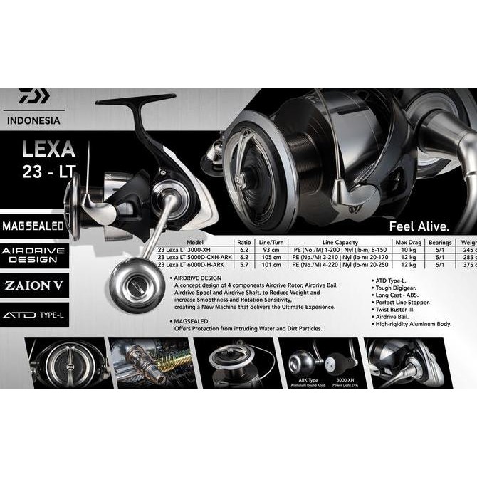 BEBAS ONGKIR - REEL DAIWA 23 LEXA LT 3000-XH