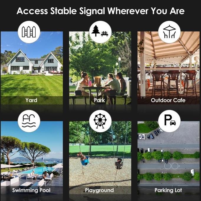 Wavlink Ax3000 2.4G+5G Dual-Band Wifi Mesh Extender Luar Ruangan New Stok