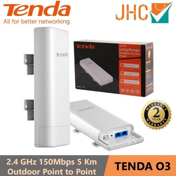 Tenda O3 5Km Outdoor Point To Point Cpe 2.4 Ghz 150Mbps Tenda 03 New Stok