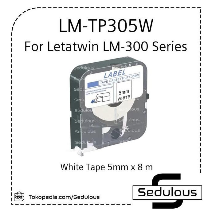 

Max Letatwin Lm-Tp305W Replacement Tape Label New Stok
