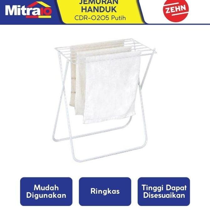 Zehn Rak Jemuran Handuk CDR-0205 Putih Murah