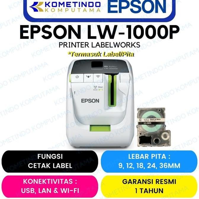 Lw-1000P Printer Epson Labelworks Wi-Fi Pc-Connectable Lw1000P 1000P New Stok