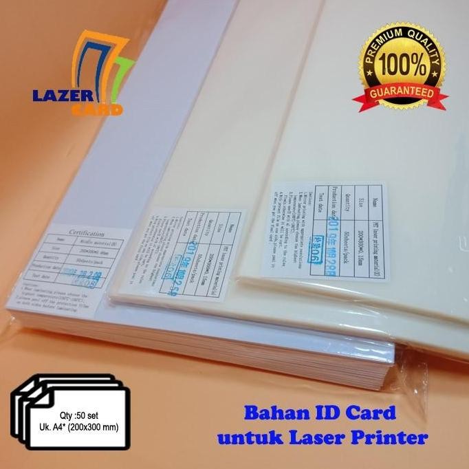 

Pvc Bahan Id Card Putih 25 Set (Untuk Laser Printer) New Stok