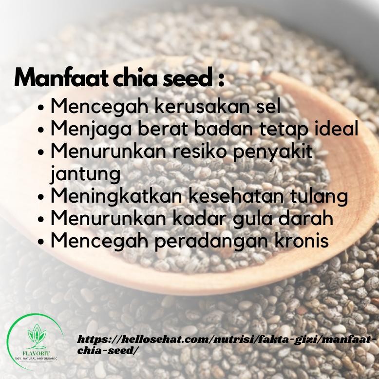 

Bisa Cod Chia Seed 500Gr Biji Chia Seeds Organik Premium Black Chia Seed Untuk Diet Original Natural Et-61