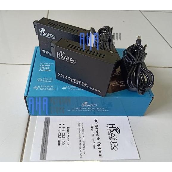 Hsairpo Cm1000 Converter Fo 1.25Gbps Gigabit Port Converter Fo Gigabit New Stok