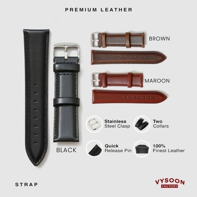 Tali Kulit Jam Tangan / Tali Strap Jam Fossil 14mm 16mm 18mm 20mm 22mm Sale