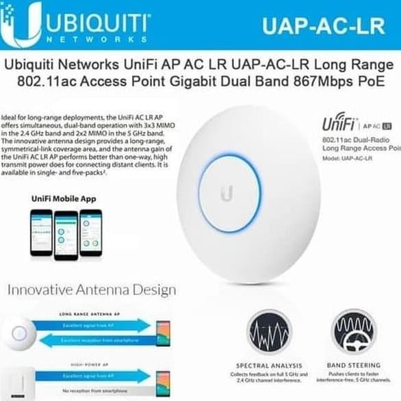 Access Point Ubiquiti Unifi Ap Ac Lr (Uap Ac Lr) Unifi Long Range New Stok