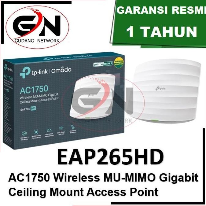 Tp-Link Eap265Hd Ac1750 Wireless Mu-Mimo Gigabit Ceiling Ap Eap265 Hd New Stok