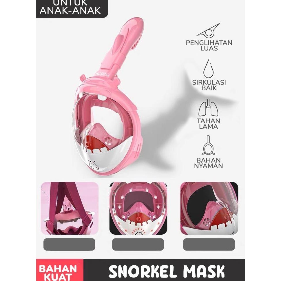 KACAMATA RENANG SNORKELING ANAK-ANAK PVC ALAT SELAM SNORKEL DIVING