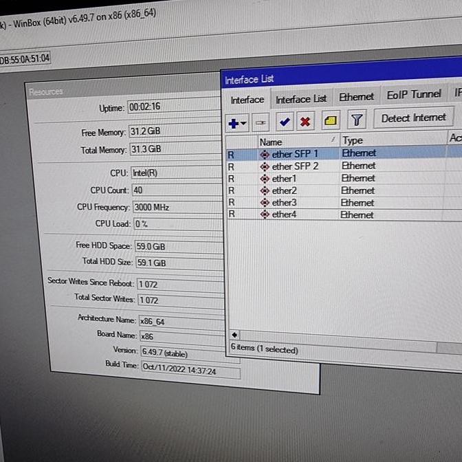 Mikrotik X86 40Core Sfp 10G New Stok