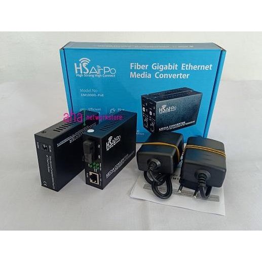Hsairpo Cm1000 Poe Converter 1Fo Gigabit Port 3Km Hsairpo Cm1000G Poe New Stok