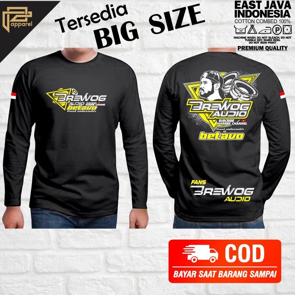 Promo Kaos Brewog Audio Brewog Betavo Sound System Lengan Panjang